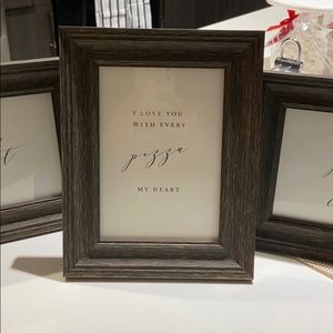 Set of 3 brown wood frames 5x7